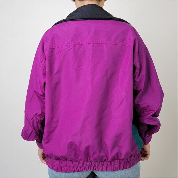 Vintage 90s Colorblock Columbia Nylon Ski Jacket - M - Picture 6 of 11